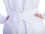 Camice medico da donna, cotone poliestere bianco