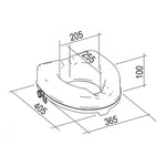 Rialzo Water Per Invalidi - Sistema Di Fissaggio - Altezza 10cm