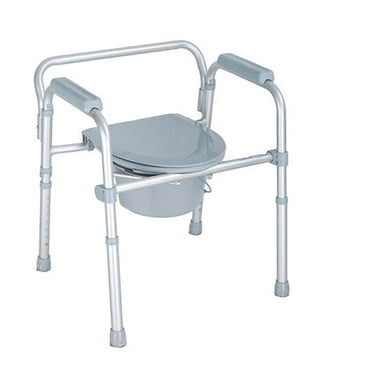 Sedia comoda WC RP779 - in alluminio a 4 funzioni, pieghevole con puntali