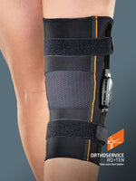 GenuFIT 25A  Ortesi per ginocchio in tessuto AirX™ con aste articolate policentriche a controllo F-E, corta apribile