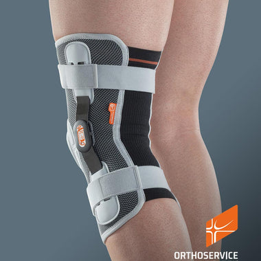 GenuSKILL 15  Ortesi per ginocchio con aste articolate a controllo F-E e stabilizzatore rotuleo