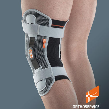 GenuSKILL 15A Ortesi per ginocchio con aste articolate e stabilizzatore rotuleo, apribile