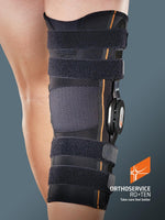 GenuFIT 30  Ortesi per ginocchio in tessuto AirX™ con aste articolate policentriche a controllo F-E, lunga